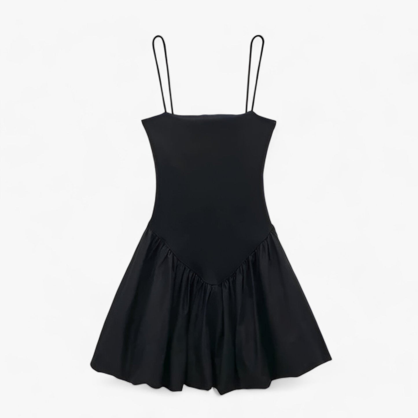 Kvinna Mini Klänning Monokrom Design Lätt Material 1