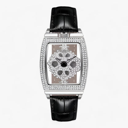 Variant image for Damklocka Tonneau Skelett Läderarmband Elegant Design-2