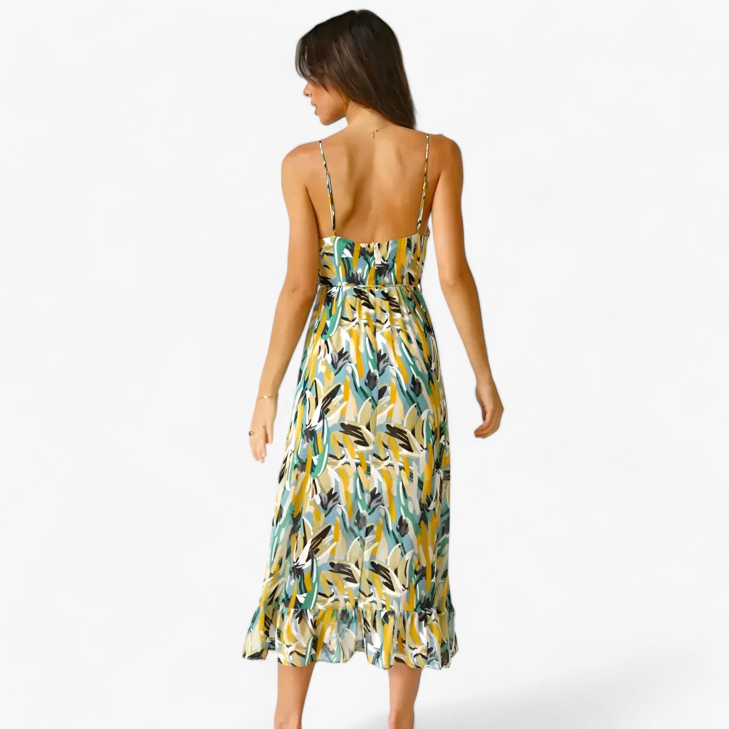 Kvinnors MIDI-klänning Boho-Chic 100% Polyester 6