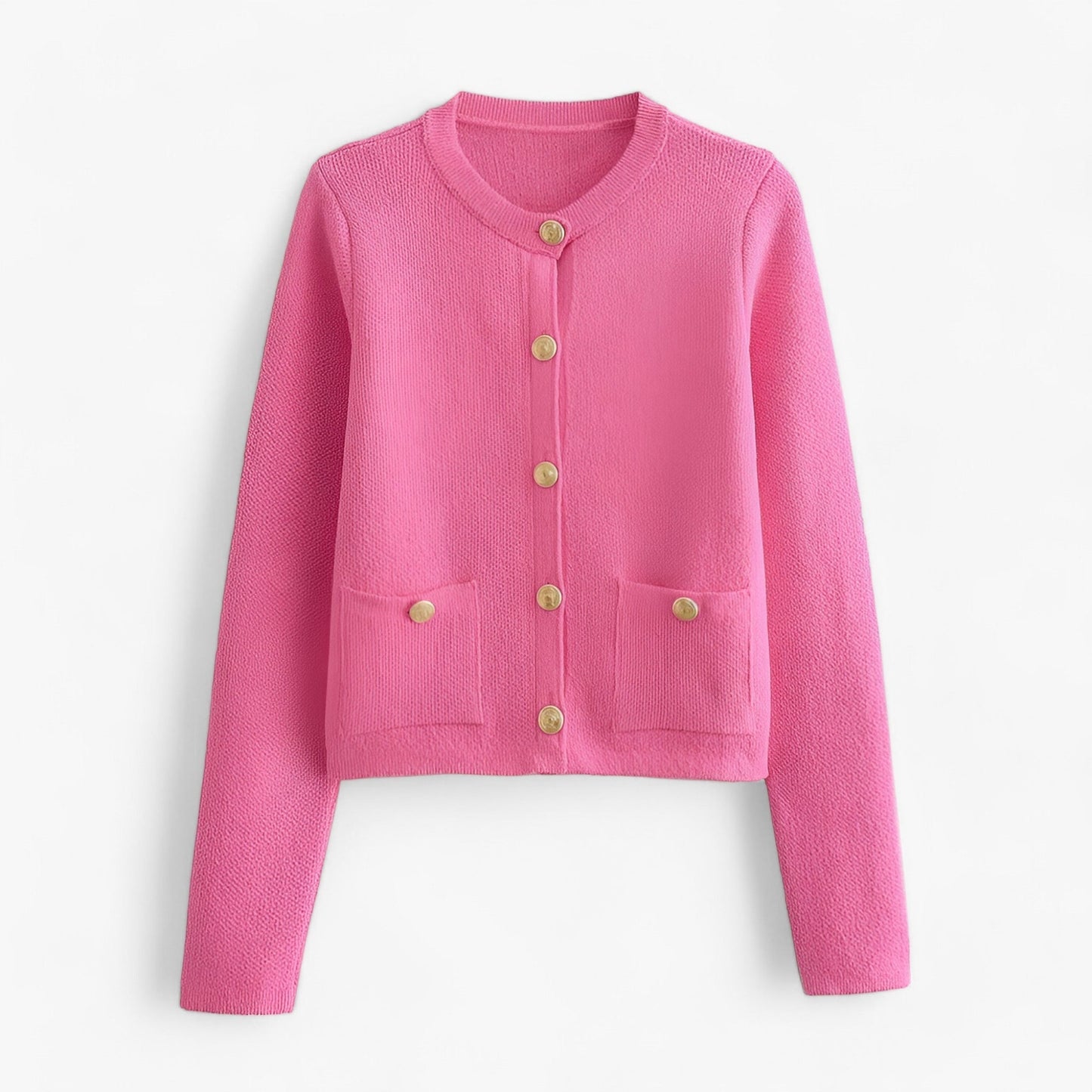 Kvinnors Lång Kofta Stickad Slim Fit Polyester-6