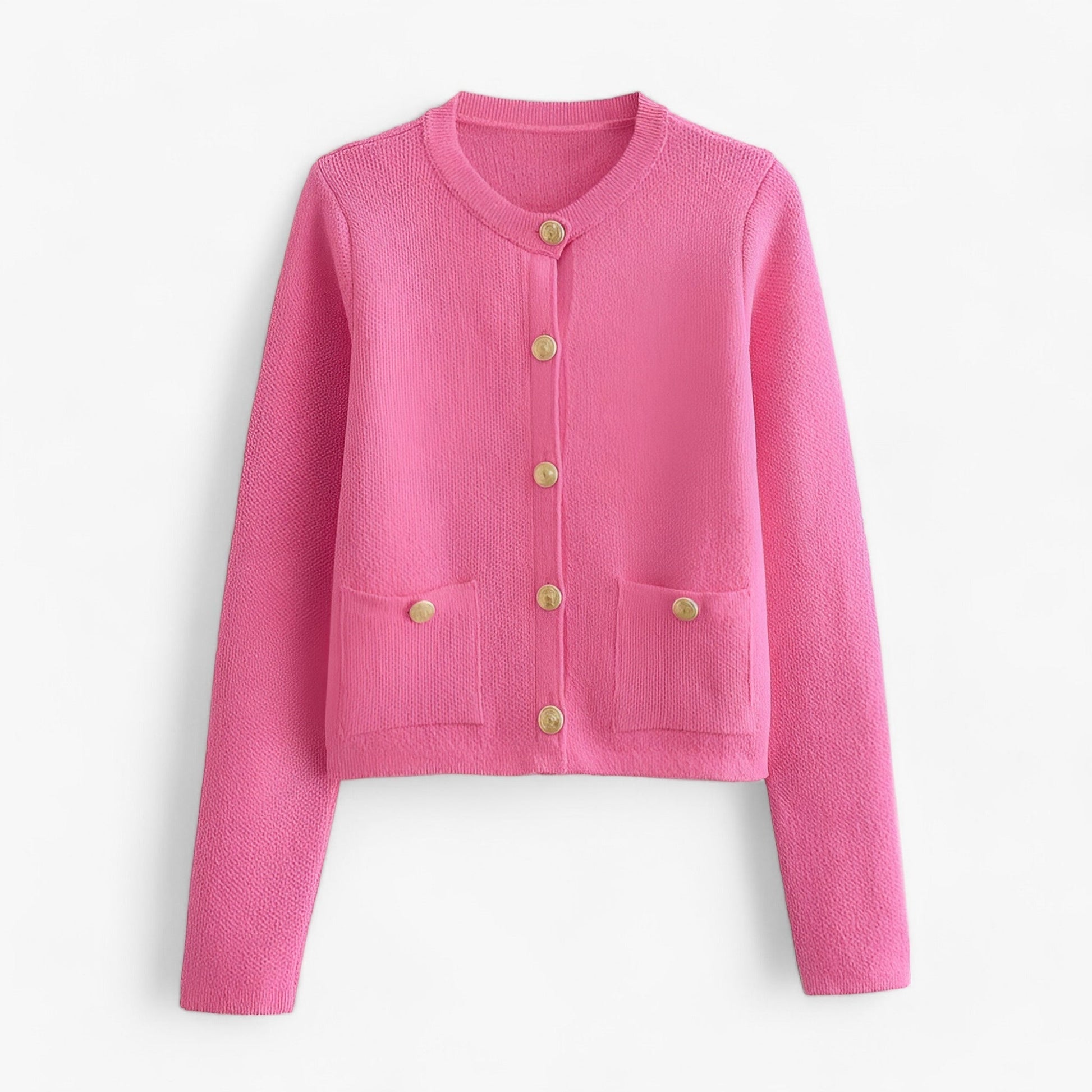 Kvinnors Lång Kofta Stickad Slim Fit Polyester-6