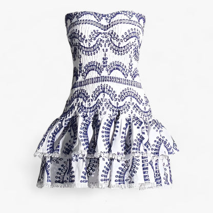 Dam Miniklänning Delad Design Bomull Polyester-6