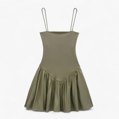 Kvinna Mini Klänning Monokrom Design Lätt Material 6