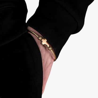Armband för Män och Kvinnor Korsdesign Rostfritt Stål-2