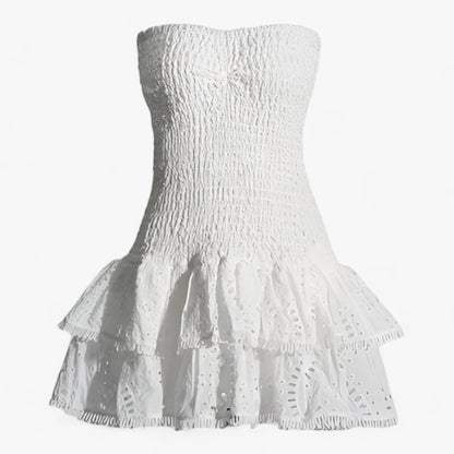 Kvinnor Klänning Ärmlös Hög Midja Polyester-3