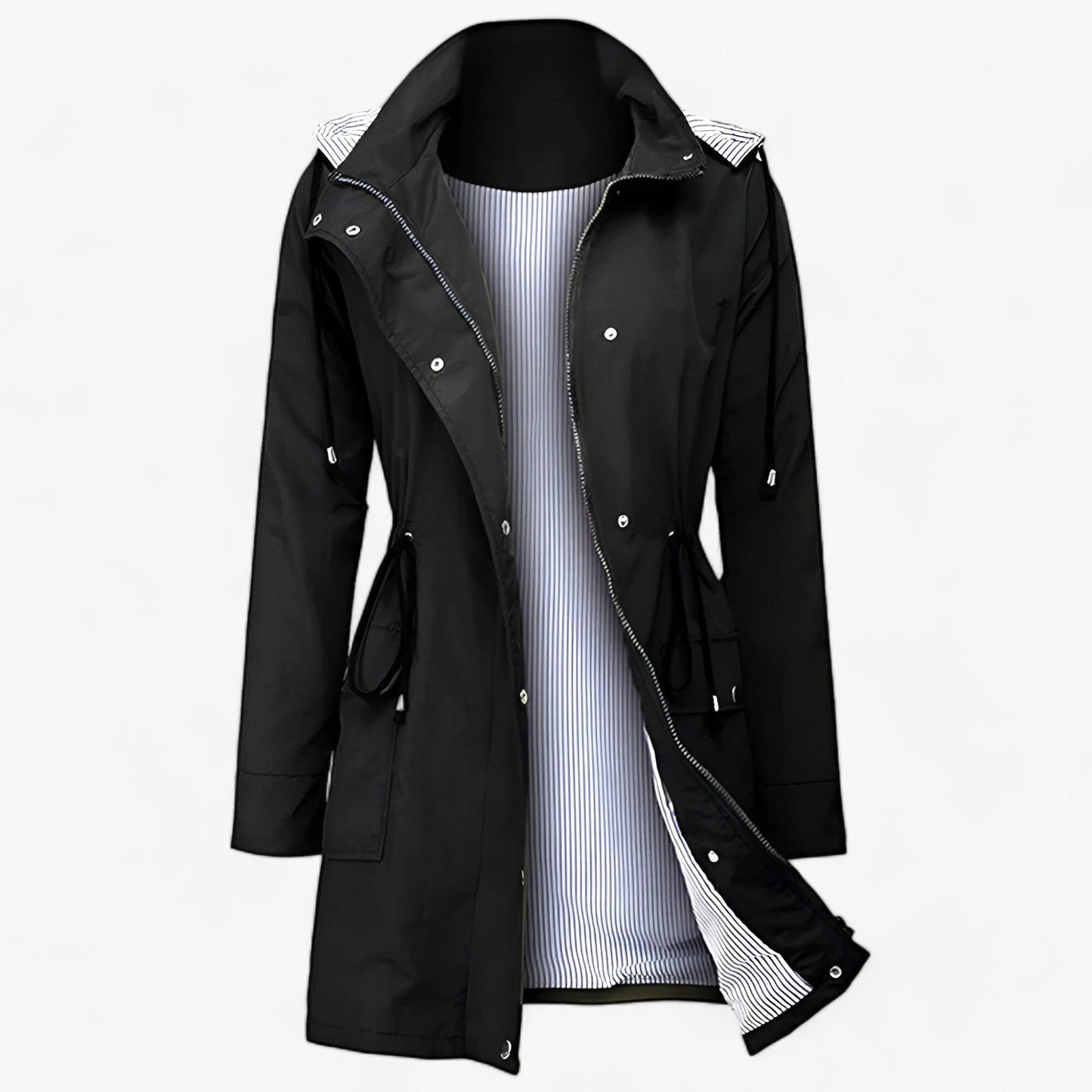 Dam Vindjacka Lätt Vindresistent Polyester Elegant Design-3