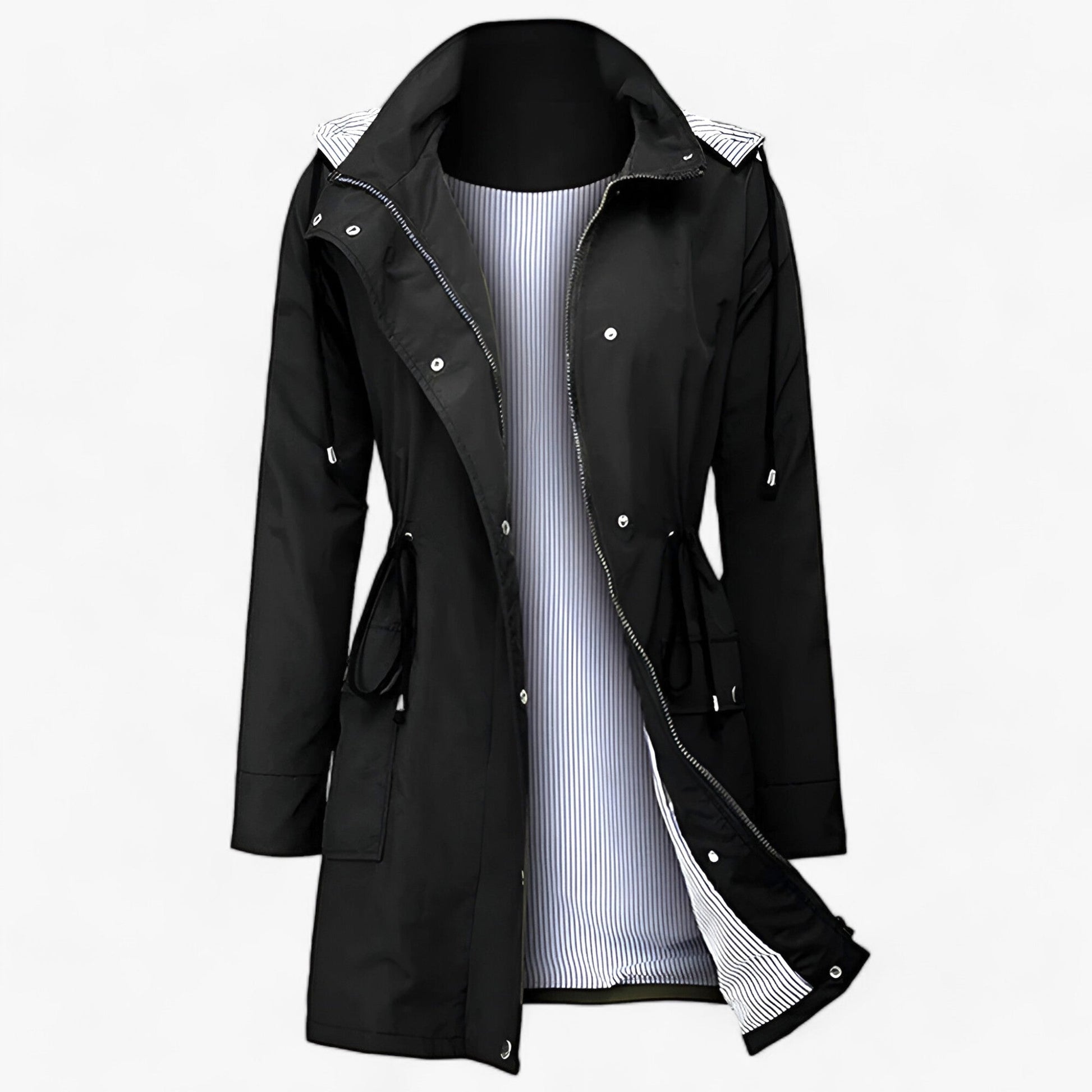 Dam Vindjacka Lätt Vindresistent Polyester Elegant Design-3