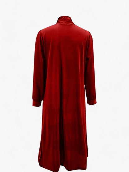 Lång Jacka Dam i Elegant Polyester med Reverskrage för Vår och Höst – Flera Storlekar 8