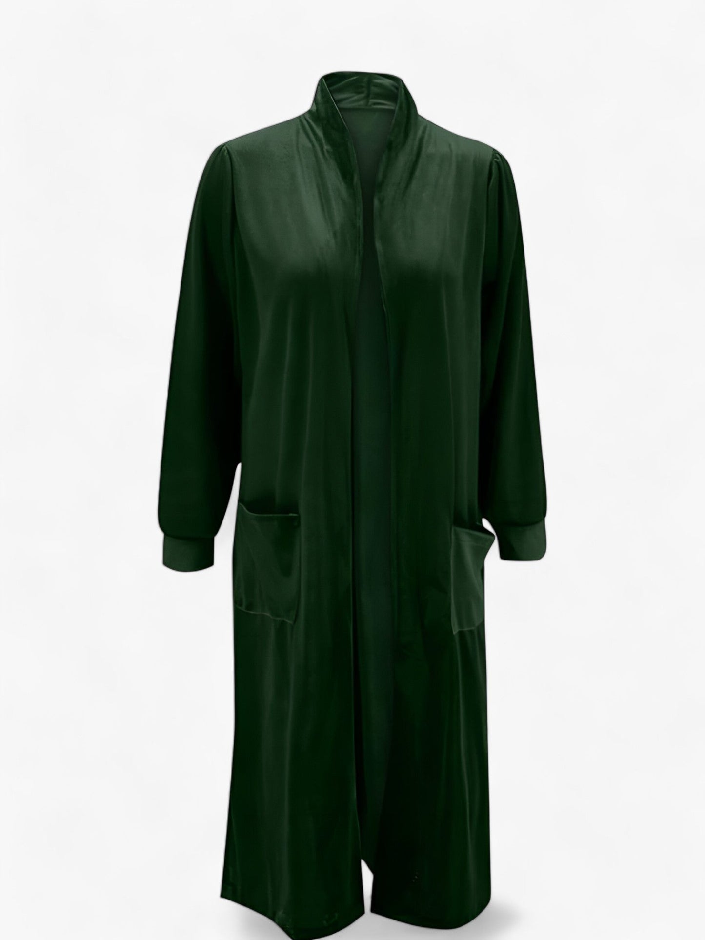 Lång Jacka Dam i Elegant Polyester med Reverskrage för Vår och Höst – Flera Storlekar 11