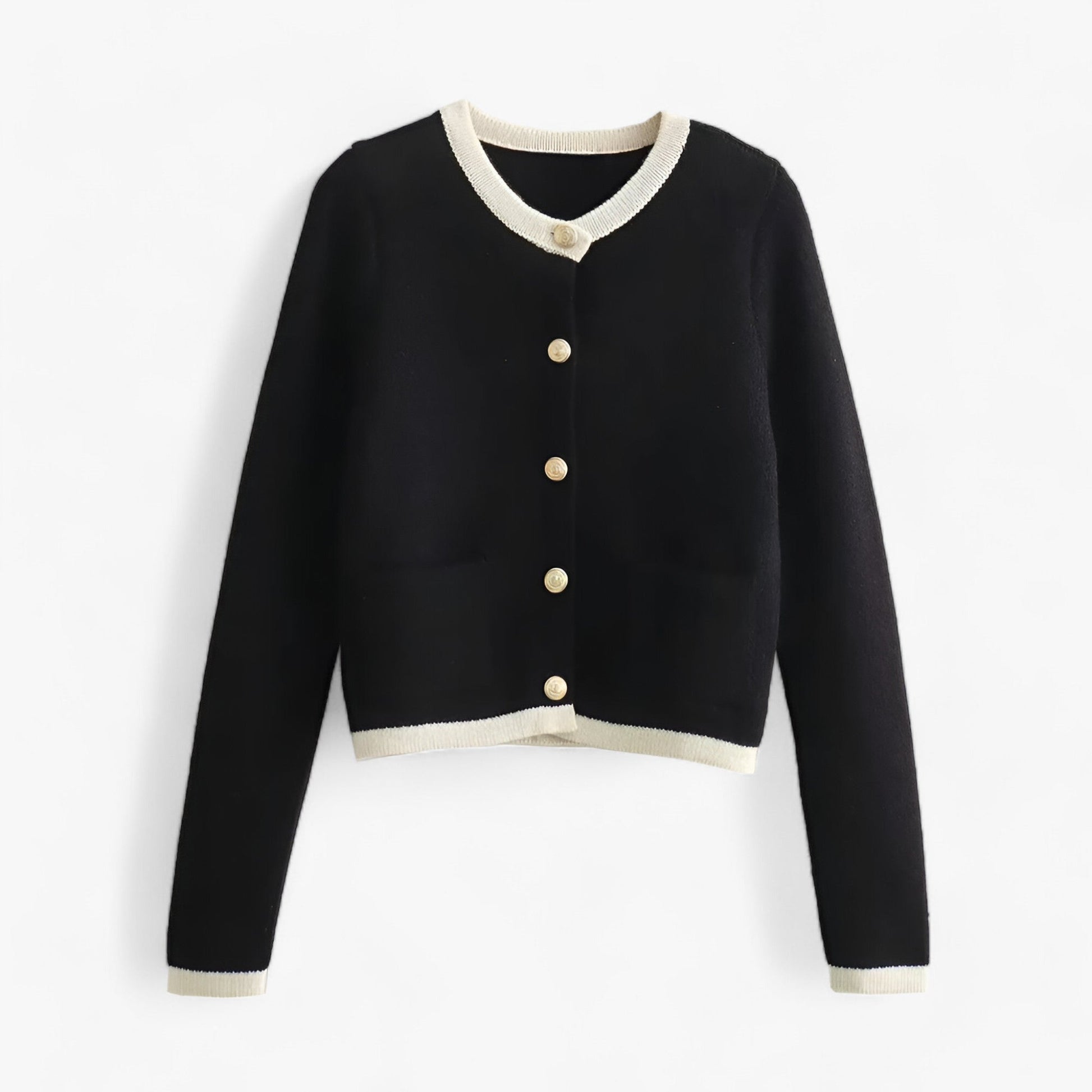 Kvinnors Lång Kofta Stickad Slim Fit Polyester-1