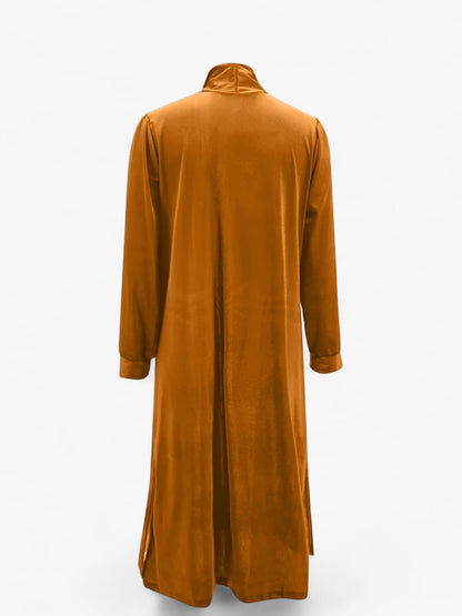 Lång Jacka Dam i Elegant Polyester med Reverskrage för Vår och Höst – Flera Storlekar 3