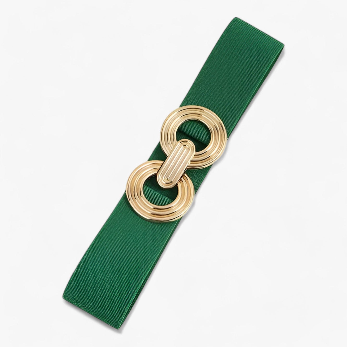 Kvinnors Elastiska Midjebälte Rund Spänne Justerbar Design-4