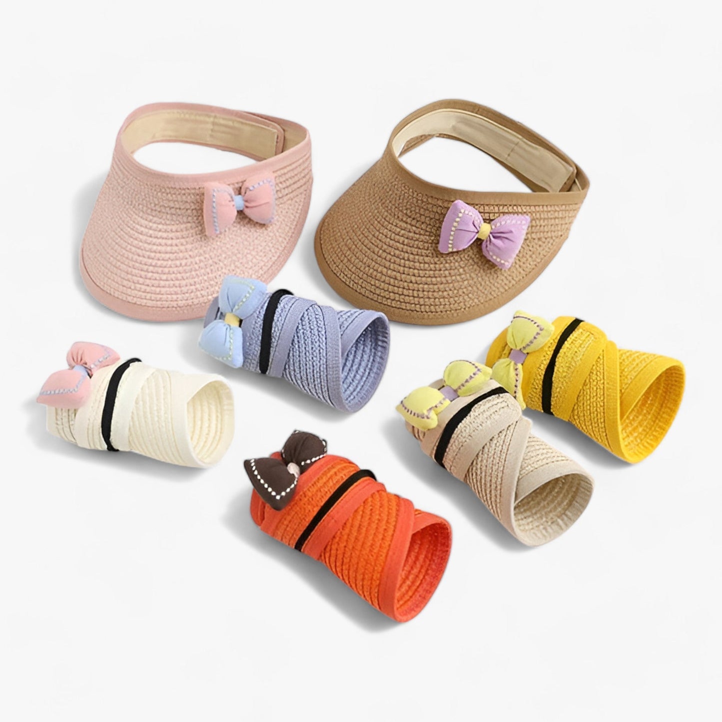 Flickors Sommarhatt i Lätt Halm med Slingdesign – Solskydd för Utomhusaktiviteter och Stranddagar 3