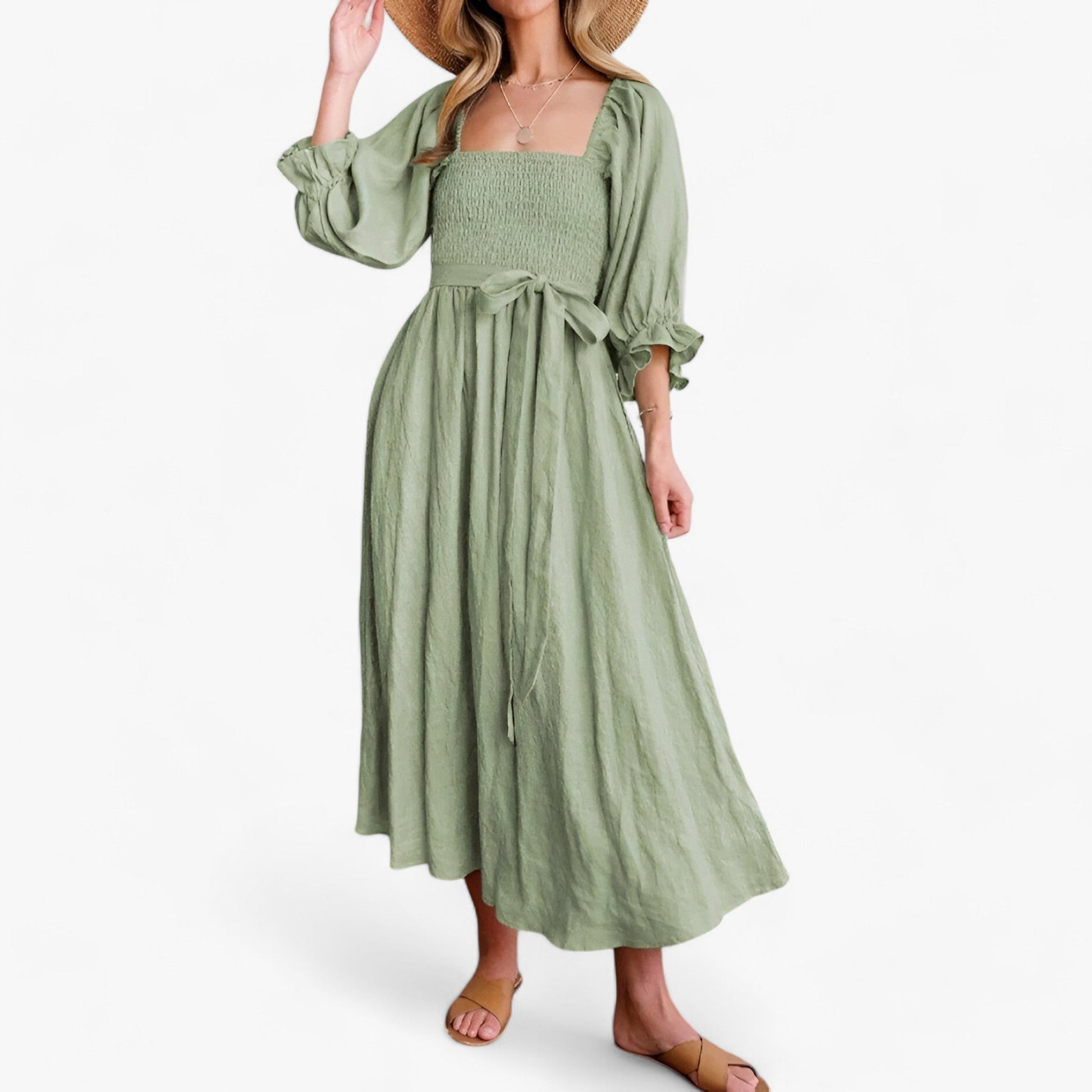 Variant image for Dam Klänning Ruffles Modern Design Polyester-13