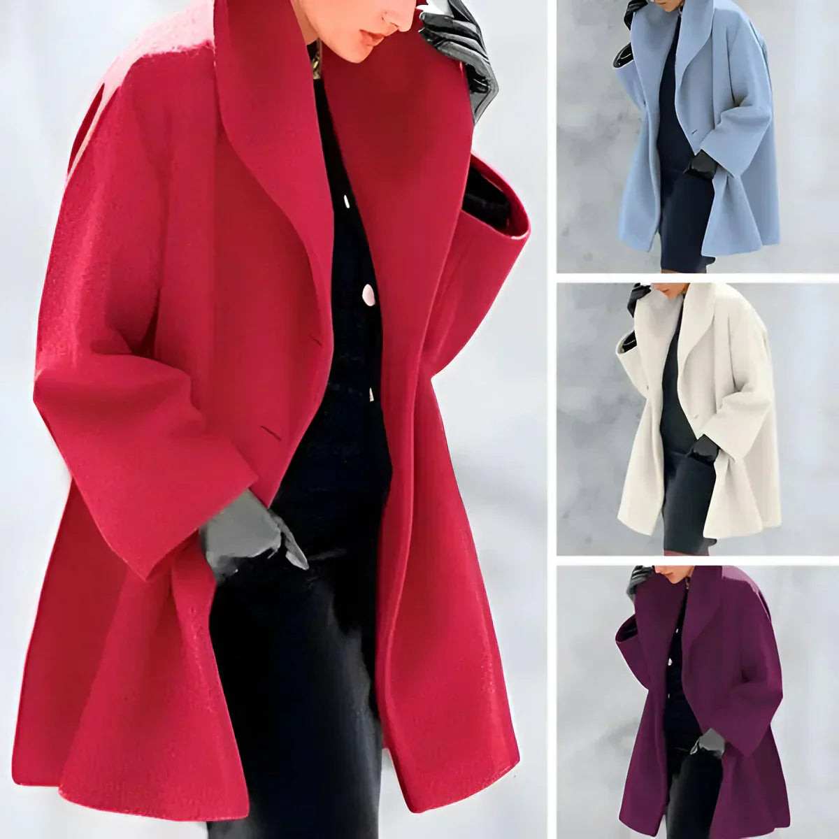 Dam Kappa Sjal Krage Vindtät Ull Elegant H-Linje-2