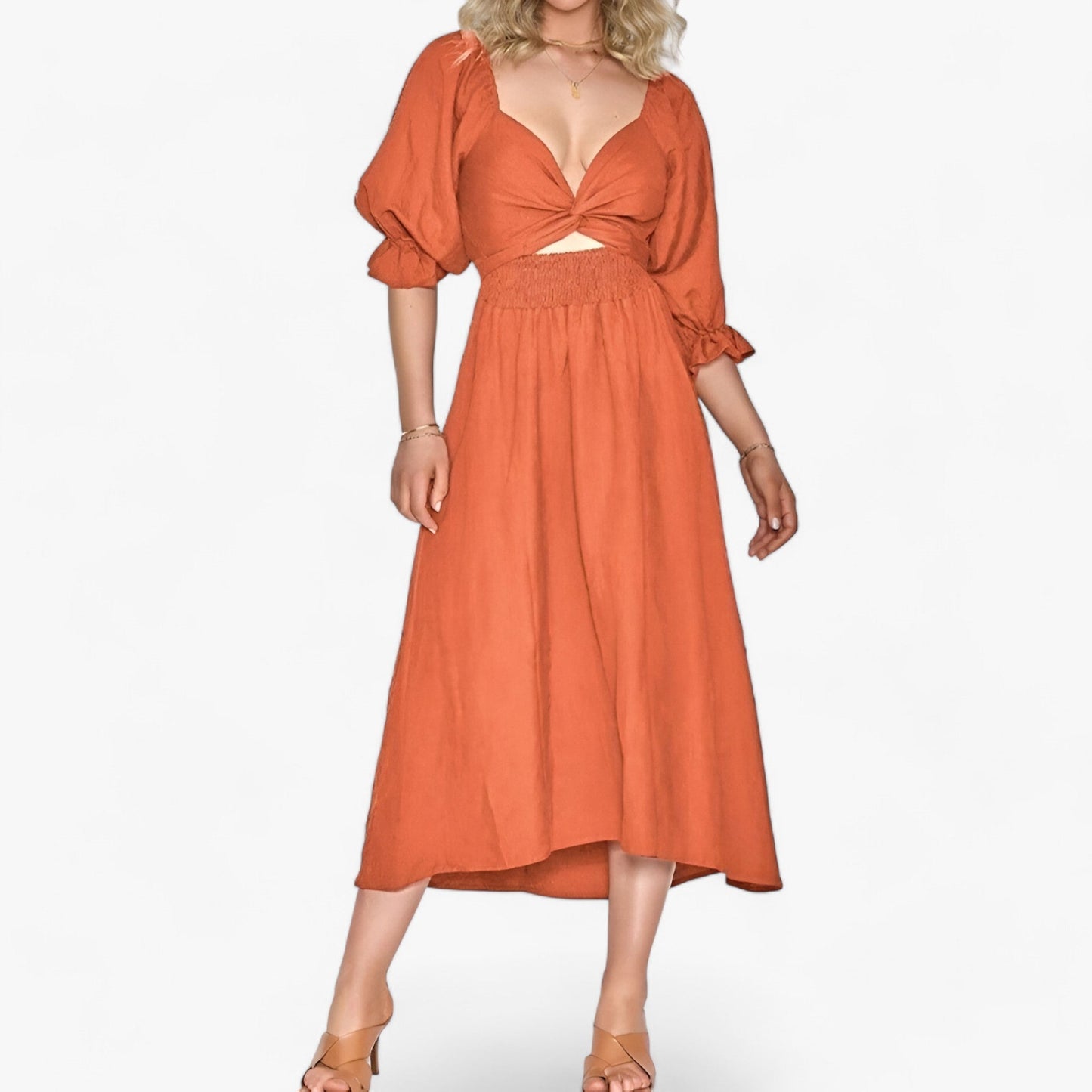 Variant image for Dam Klänning Ruffles Modern Design Polyester-9