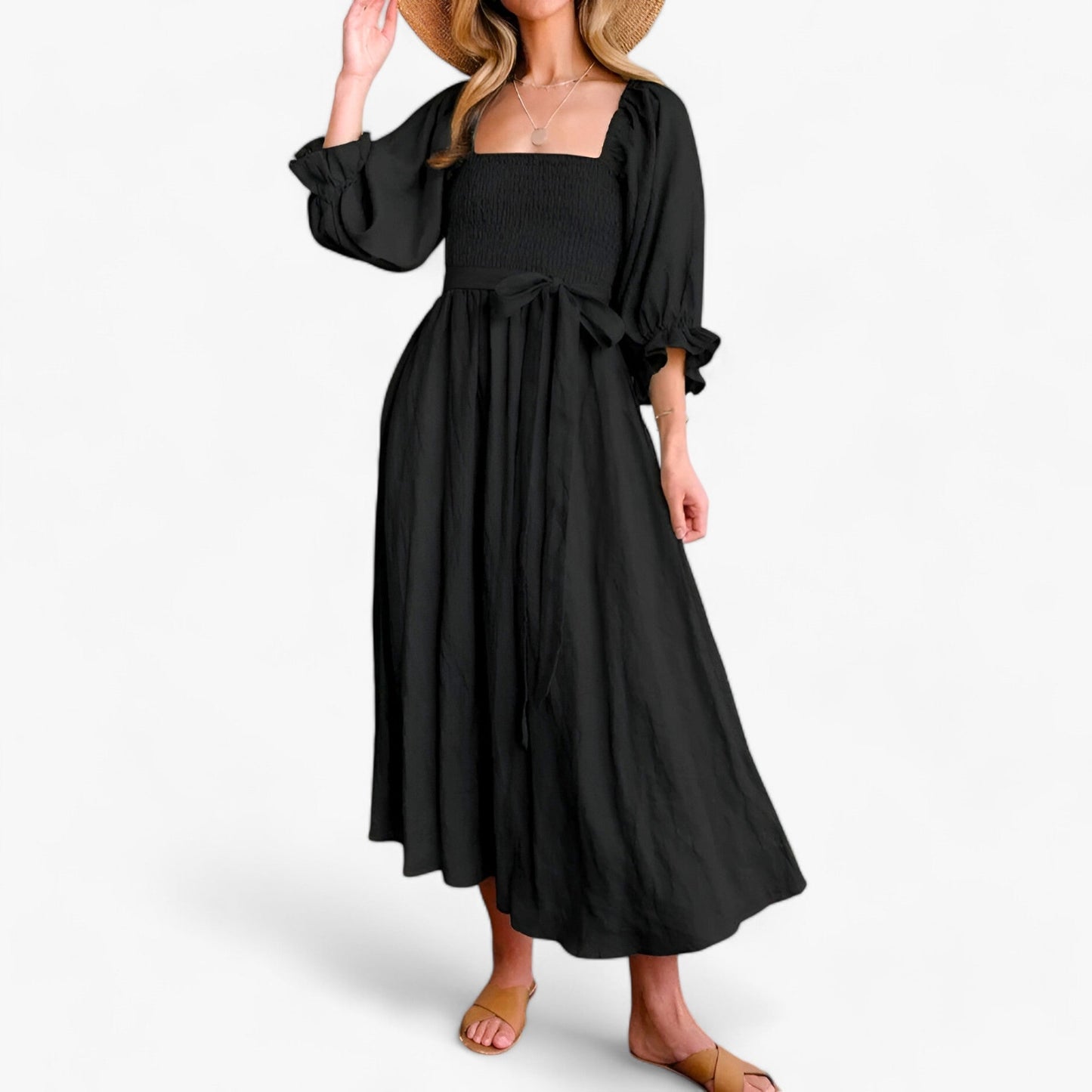 Variant image for Dam Klänning Ruffles Modern Design Polyester-5