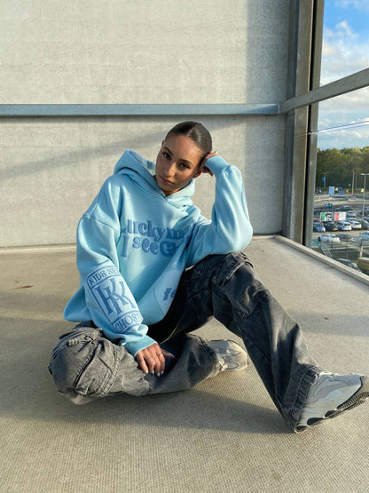 Lång Hoodie Dam Premium Kvalitet 100% Bomull Avslappnad Passform 4