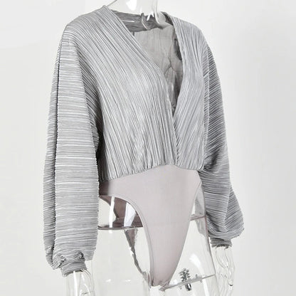 Variant image for Dam Bodysuit V-hals Långärmad Spandex-4