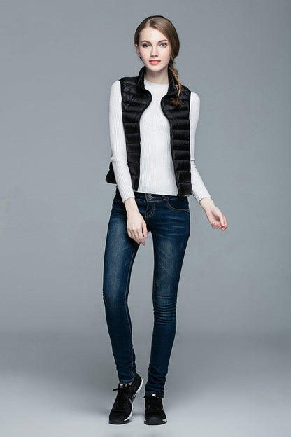 Dam Dunväst Ärmlös Lätt Värme Polyamid/Nylon-6