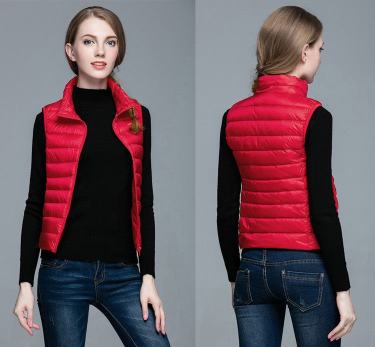 Dam Dunväst Ärmlös Lätt Värme Polyamid/Nylon-4