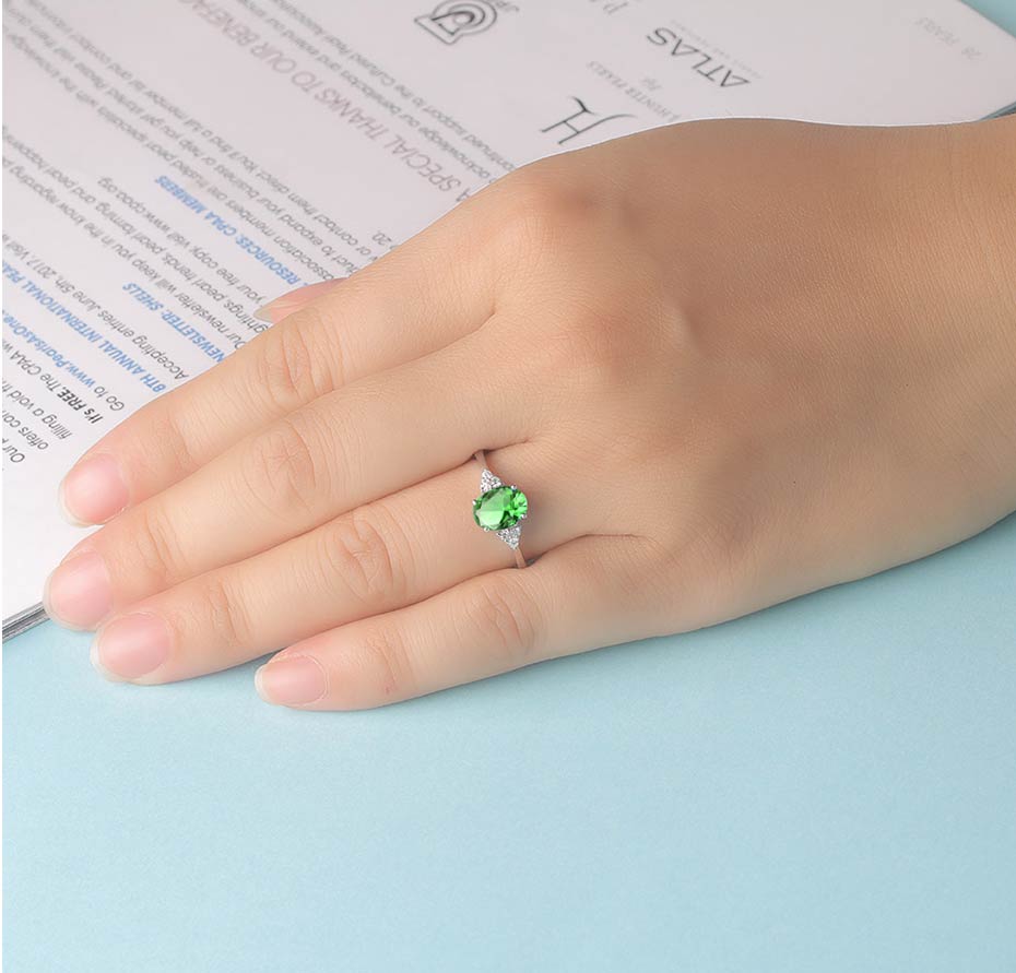 Ring i 925 Sterling Silver med Zulanite Ädelsten Justerbar Design-3