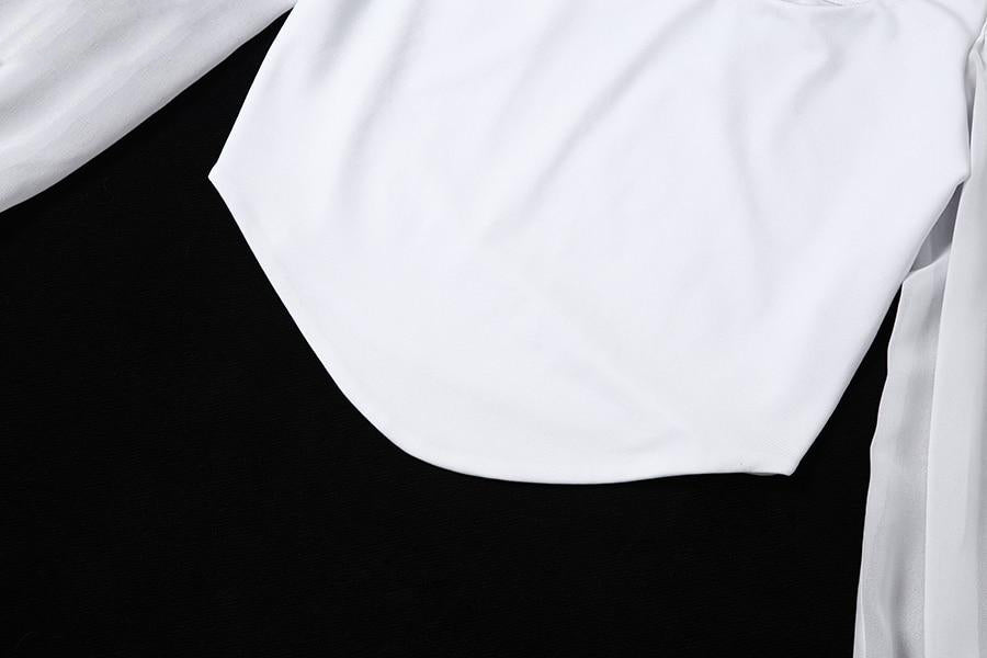 Kvinnors Off-Shoulder Topp Utsvängda Ärmar Polyester Spandex-5