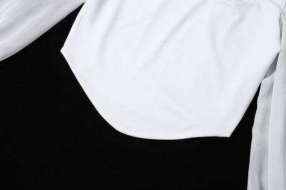 Kvinnors Off-Shoulder Topp Utsvängda Ärmar Polyester Spandex-5