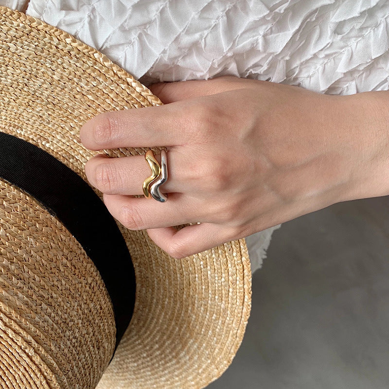 Damring Dubbel Loop 925 Sterling Silver Elegant Design-3