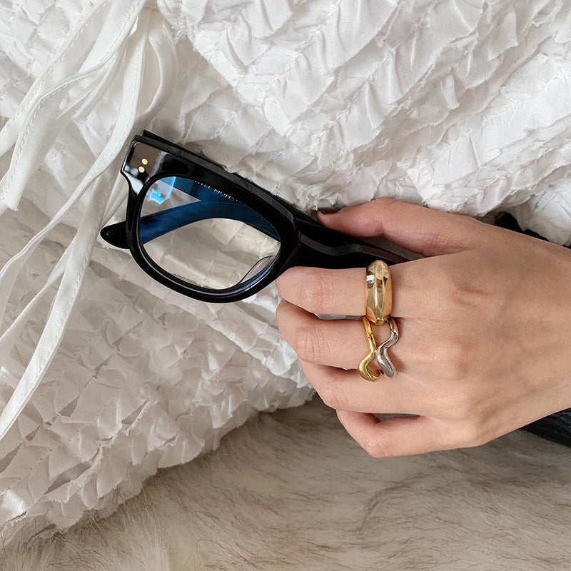 Damring Dubbel Loop 925 Sterling Silver Elegant Design-5