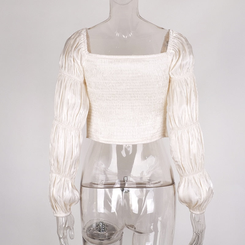 Damklänning Off-Shoulder med Lanternärm och Volang i Polyester och Spandex-3