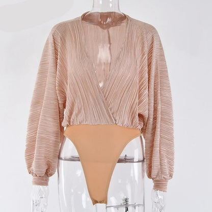 Variant image for Dam Bodysuit V-hals Långärmad Spandex-7