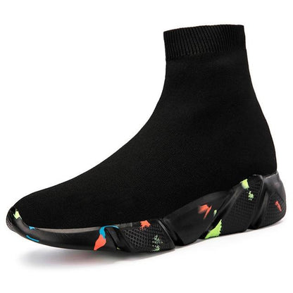Herr Sneakers Slip-On Strumpstil Textil Komfort 10
