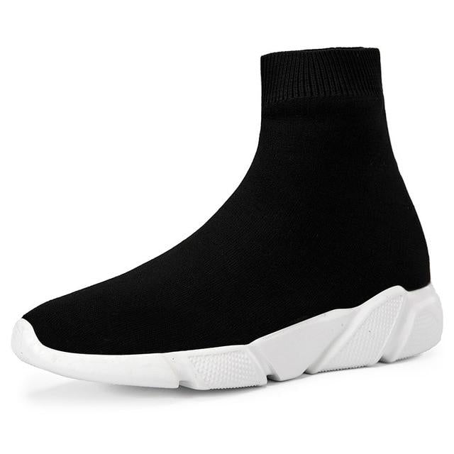 Herr Sneakers Slip-On Strumpstil Textil Komfort 8