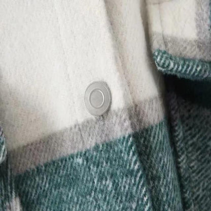 Herr Skjortajacka Farom-mönster Bomull Polyester-5