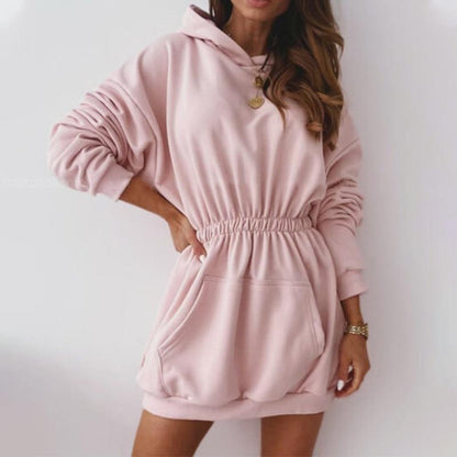 Lång Hoodie Dam Oversized Fleece i Mjuk Bomull – Trendig och Bekväm Luvtröja med Stora Fickor 8