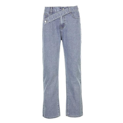 Dam Jeans Hög Midja Wolff Modell i Bomull-3