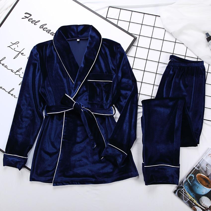 Dam Loungewear Set i Sammet med Lurex Glitter Elastan Polyester-5