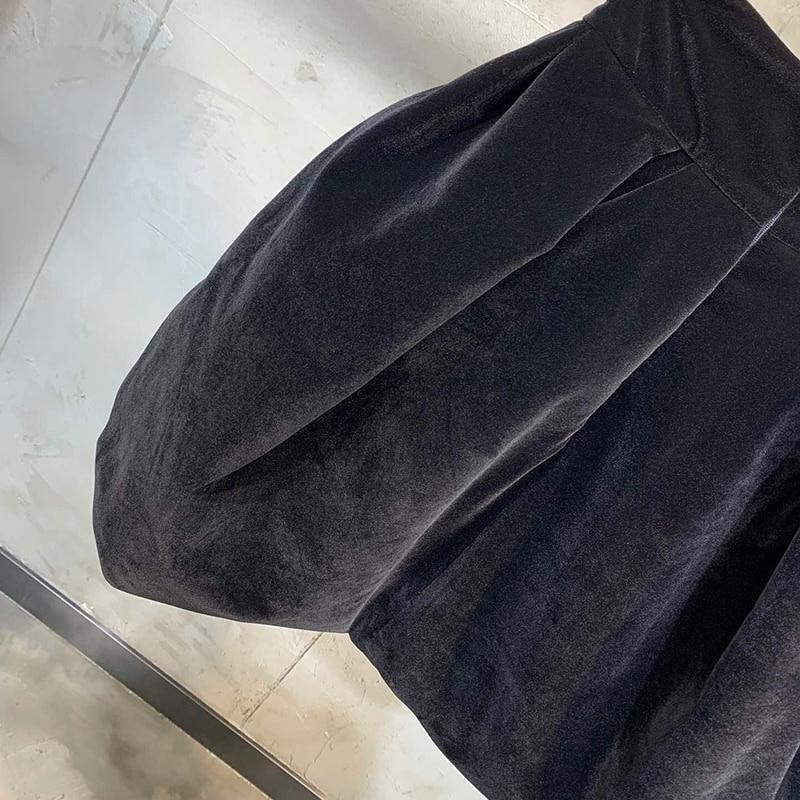 Dam Hög Midja Kjol Bomull Polyester Elegant Tidlös-6