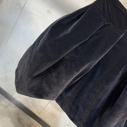 Dam Hög Midja Kjol Bomull Polyester Elegant Tidlös-6