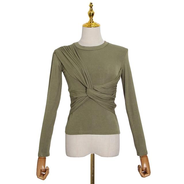 Herrskjorta Stickad Rund Hals Bomull Polyester-1