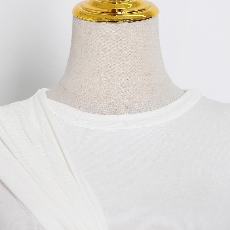 Herrskjorta Stickad Rund Hals Bomull Polyester-4