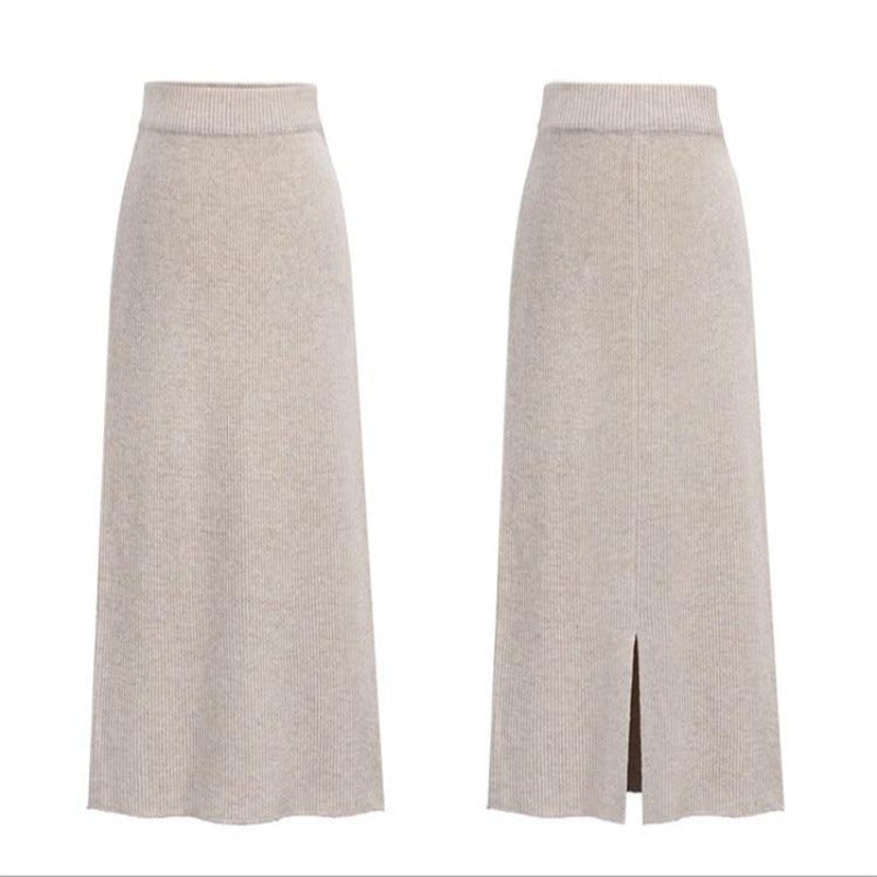 Dam Midi Kjol Figursydd Ribbad Bomull Polyester-2