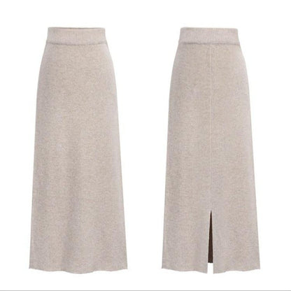 Dam Midi Kjol Figursydd Ribbad Bomull Polyester-2