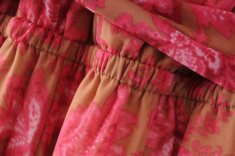 Kvinnors Chiffongklänning Blommönster Luftig Chiffong 6