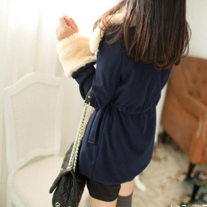 Dam Kort Kappa Figursydd Bomull Polyester-4