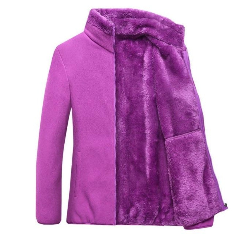 Dam Fleecejacka Mysig Teddy Fleece Design för Värme och Komfort-2