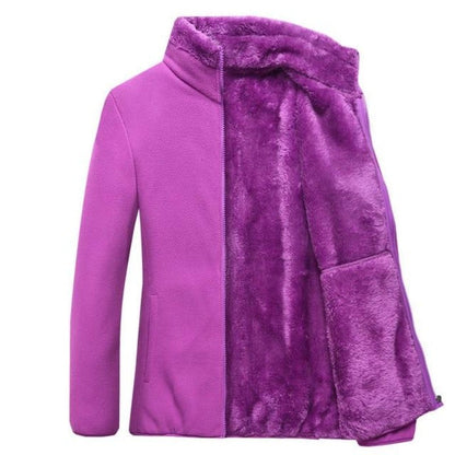 Dam Fleecejacka Mysig Teddy Fleece Design för Värme och Komfort-2
