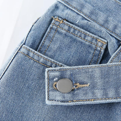 Dam Jeans Hög Midja Wolff Modell i Bomull-6