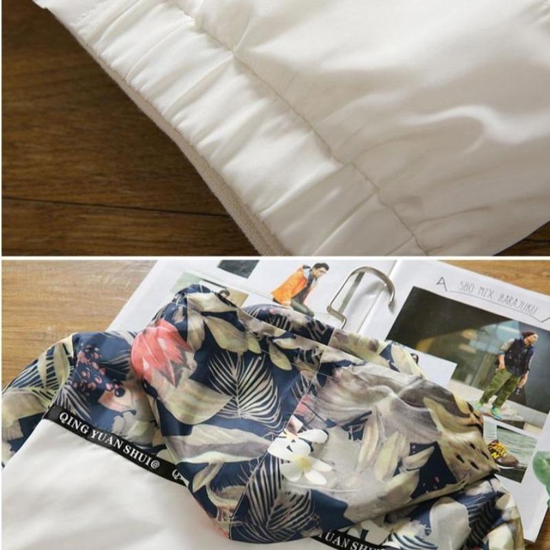 Dam Höstjacka Floraltryck Avslappnad Polyester-3